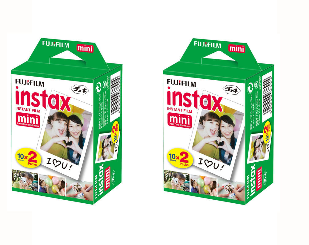 Fujifilm Instax Mini Instant Film, 2 Twin Pack (40 Prints) For Fuji 11 9 8 70s