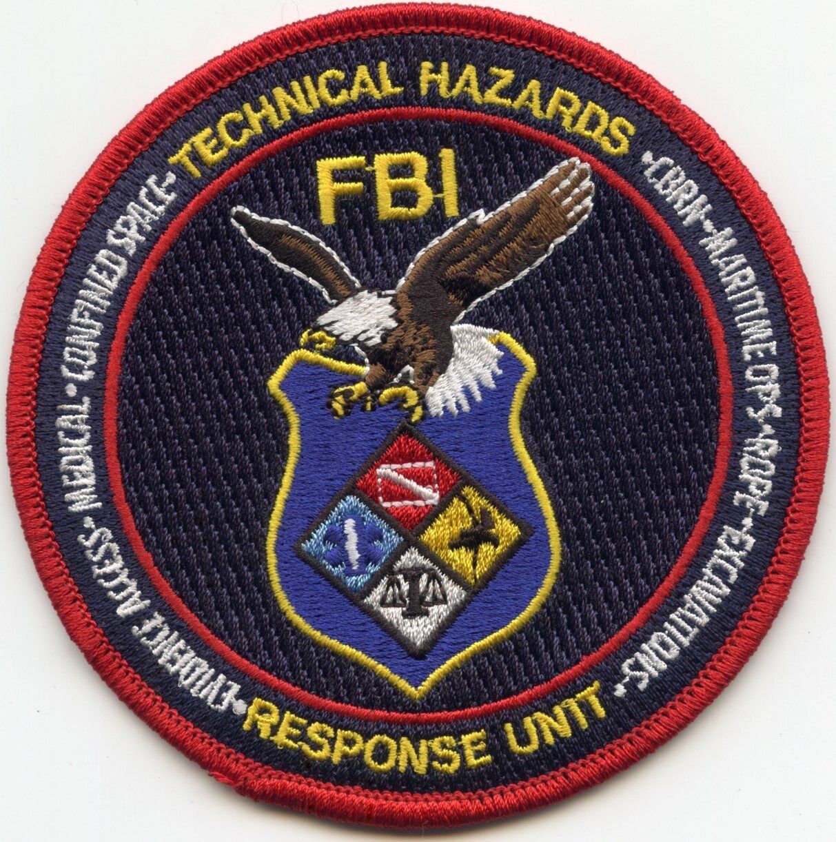 Fbi Technical Hazards Response Unit Washington Dc Colorful Police Patch