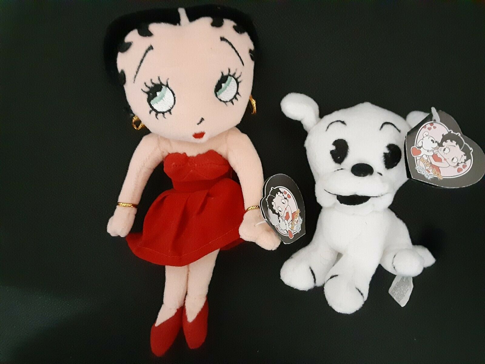 Marilyn Monroe Betty Boop Red Dress And Pudgy Dog Plush Dolls Stuffed 1999