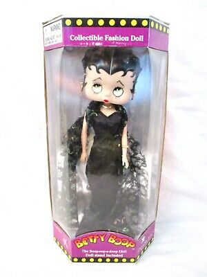Betty Boop 1998 Collectible Fashion Doll New In Box Black Dress Lace Scarf