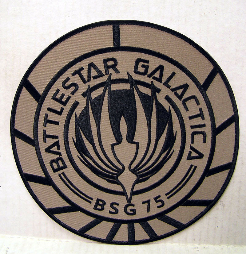 Battlestar Galactica Bsg-75 Tan Logo 8" Jacket Patch (bgpa-10-jp)
