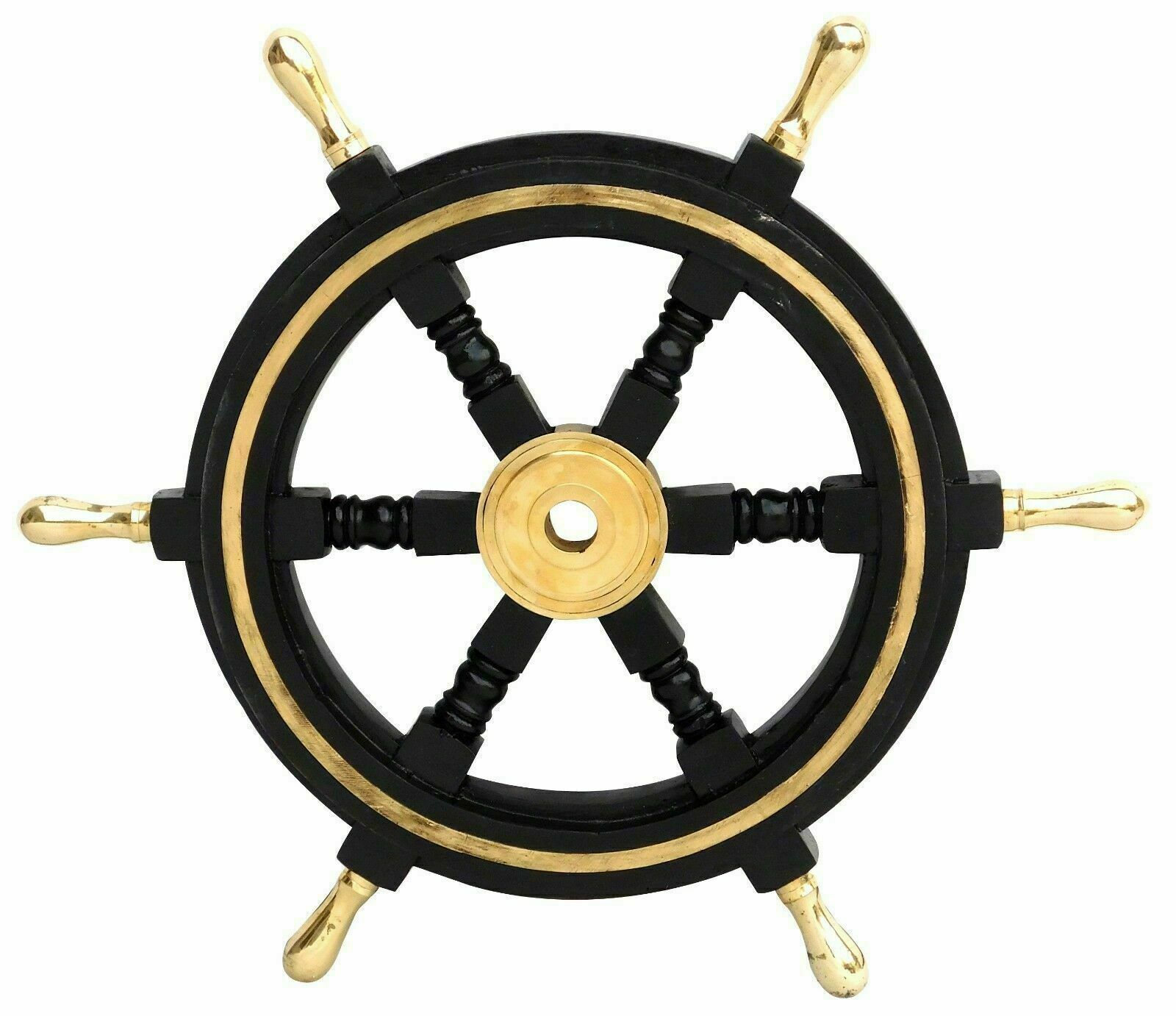 Wood & Brass Ship Wheel Nautical Maritime Ship Wheel Nautical Collectibles