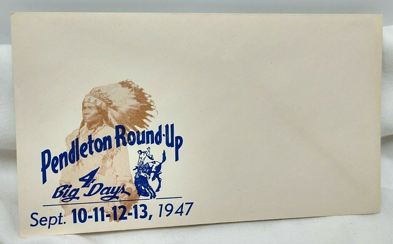 1947 Pendleton Oregon Pendleton Round Up Advertising Envelope Unused