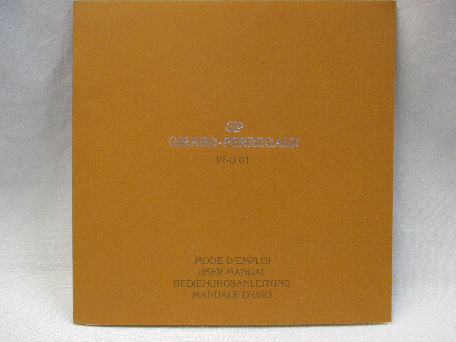 Genuine Multilingual Girard-perregaux R&d 01 Instructions User Manual Booklet