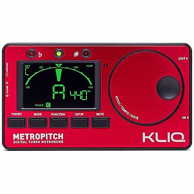 Kliq Metropitch - Digital Tuner Metronome For All Instruments, Red