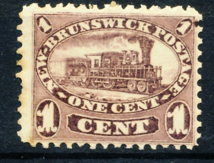 1860 New Brunswick 1 Cent "locomotive" In Mnh Og, Extremely Rare!!!