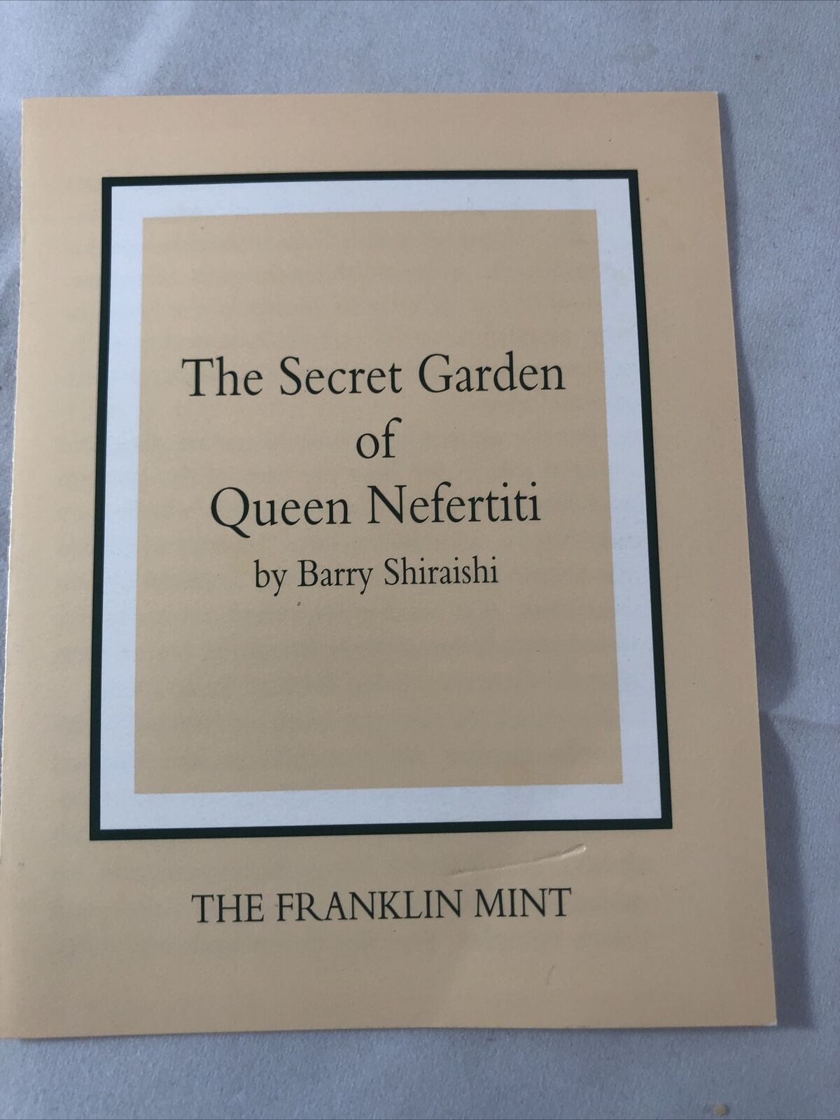Coa Certificate Authenticity Only Secret Garden Queen Nefertiti Barry Shiraishi
