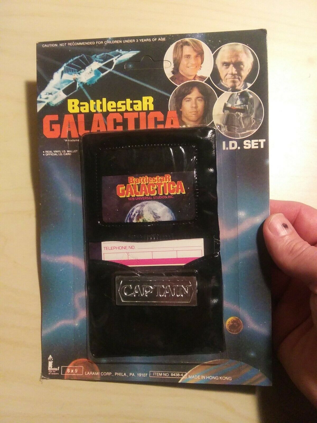 Unpunched Battlestar Galactica Id Wallet Set Captain Larami Sealed Vintage 1978