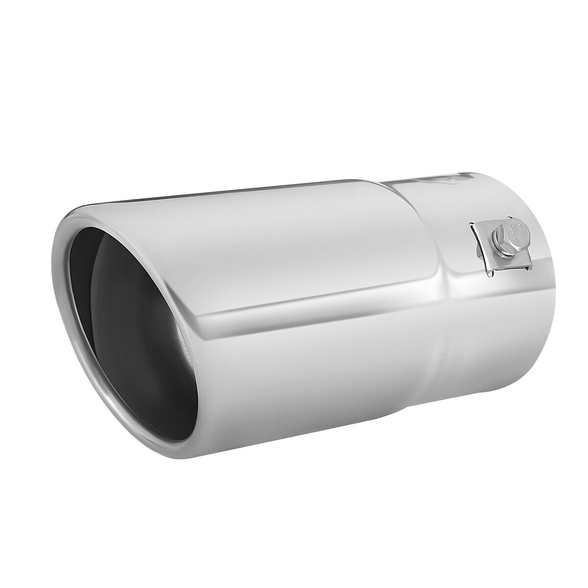 Car Muffler Tip Exhaust Pipe, Stainless Steel Chrome Effect, Fit 1.75-2.5 Inch ⌀