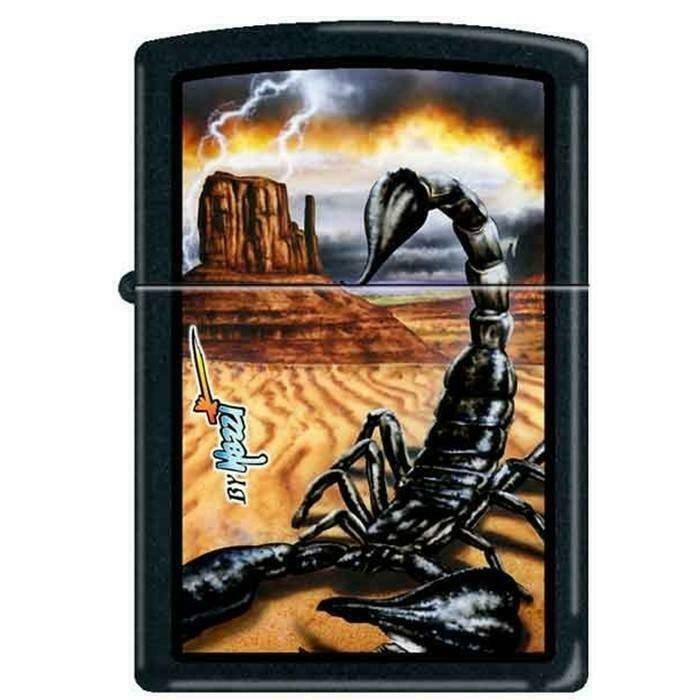 Zippo Lighter - Mazzi Scorpion Black Matte - 852921