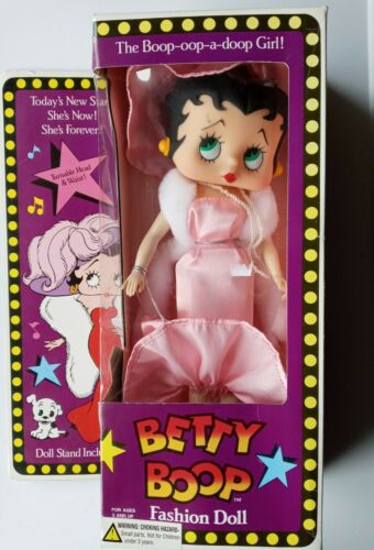 Vintage Betty Boop Fancy Pink Dress Fashion Doll With Original Box 1986