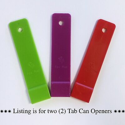 Fox Run Plastic Tab Can Opener, Assorted Colors (pack Of 2)