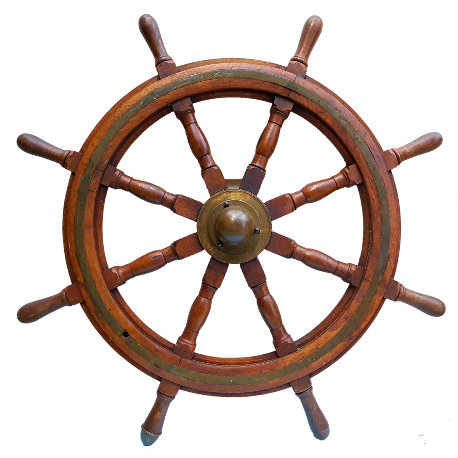 20th Century Vintage Ship´s Wheel - Oak Wood